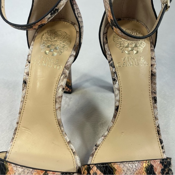NWOB Vince Camuto Balindia Snakeskin 4” Ankle Strap Platform Sandals Size 5.5 - Picture 4 of 16